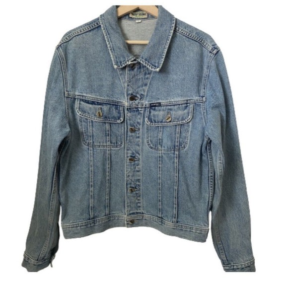 Guess Jackets & Blazers - Vintage Guess Denim Jean Jacket Womens Medium Blue Light Wash Made in USA Lg